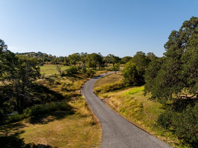 Private asphalt road built by Rafferty Paving in the Texas Hill Country