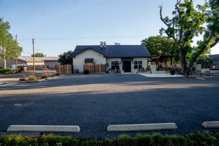 Newly paved commercial parking lot by Rafferty Paving